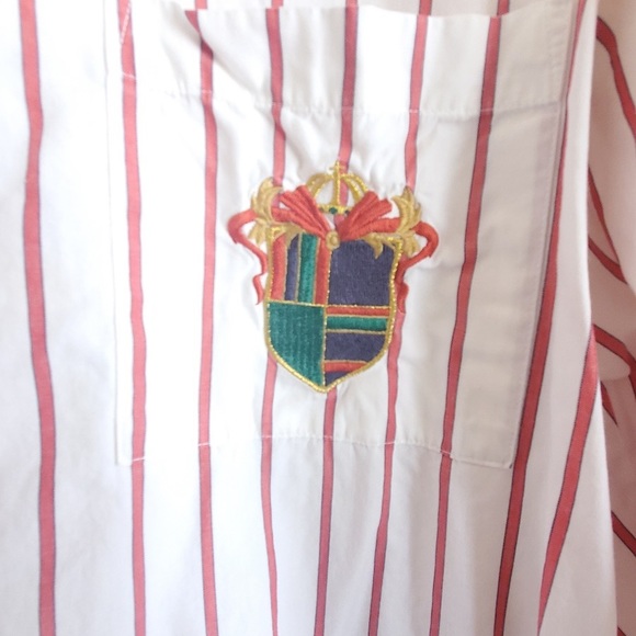 Susan Bristol white button up women’s top with red stripes size 16. (XL) - Picture 4 of 4